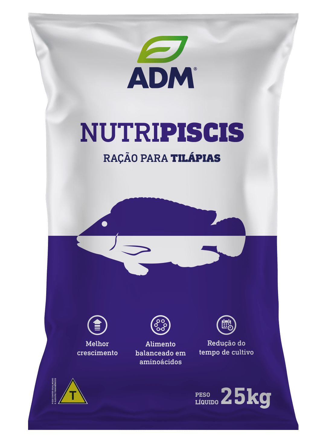 RAÇÃO DE PEIXES NUTRIPISCIS ALEVINOS 36 2 A 3MM 25KG