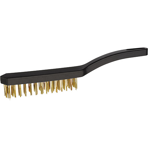 ESCOVA ARAME DE AÇO 4 FILEIRAS COM CABO DE PLÁSTICO - PARABONI