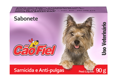 SABONETE SARNICIDA E ANTIPULGAS PARA CÃES 90G - CÃO FIEL