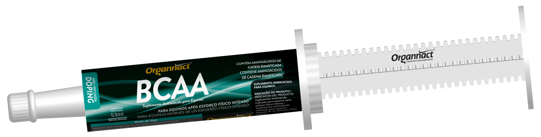 SUPLEMENTO BCAA SERINGA 53ML - ORGANNACT