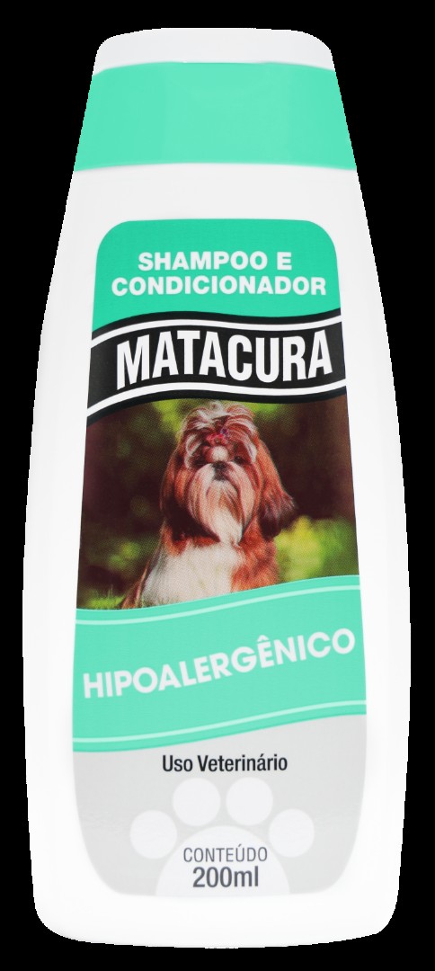 SHAMPOO E CONDICIONADOR HIPOALERGÊNICO PARA CÃES E GATOS 200ML - MATACURA