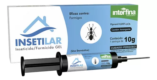FORMICIDA EM GEL INSETILAR GEL FORMIGA SERINGA COM 10G - INTERFINA