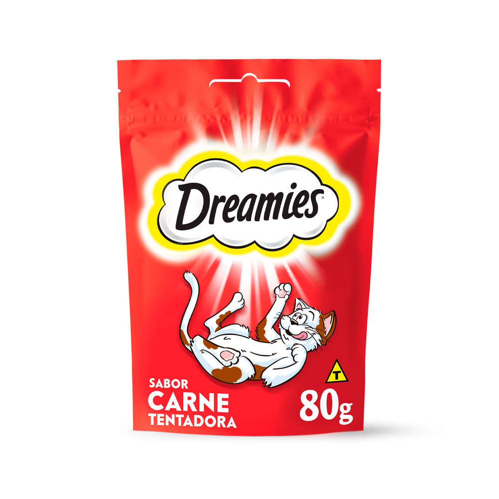PETISCO DREAMIES CARNE TENTADORA GATOS ADULTOS 80G