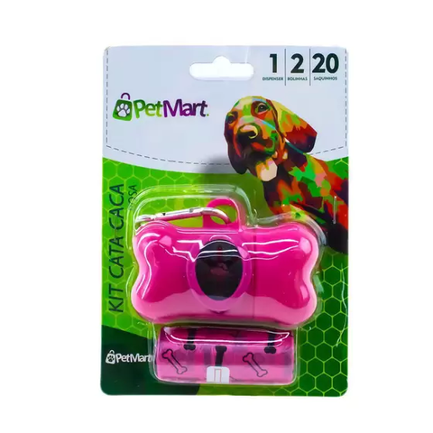 KIT CATA CACA ROSA COM 2 ROLOS