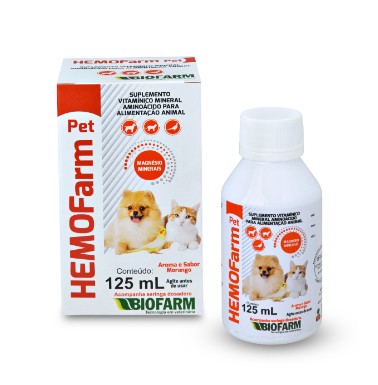SUPLEMENTO VITAMÍNICO MINERAL HEMOFARM PET 125ML - BIOFARM