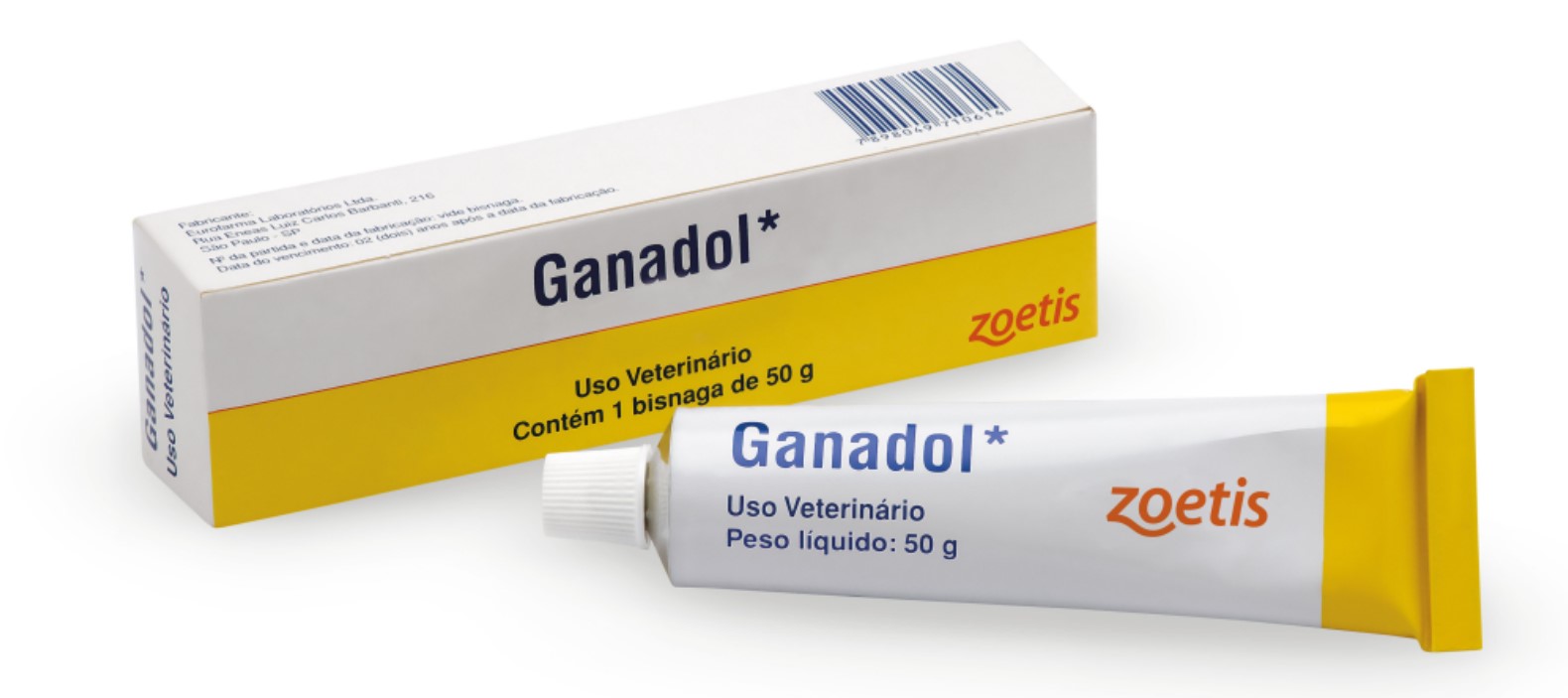 POMADA CICATRIZANTE PARA CÃES E GATOS GANADOL 50G - ZOETIS