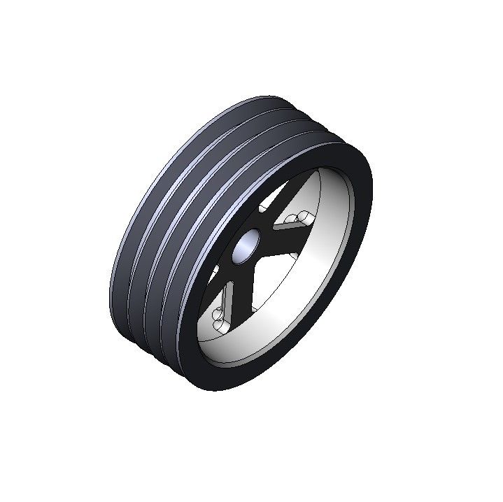 POLIA 4 CANAIS 245MM PARA ENSILADEIRA 81 DE FURO CÔNICO - NOGUEIRA