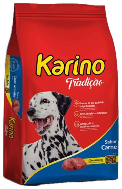 RAÇÃO KARINO TRADIÇÃO CARNE CÃES ADULTO 7KG