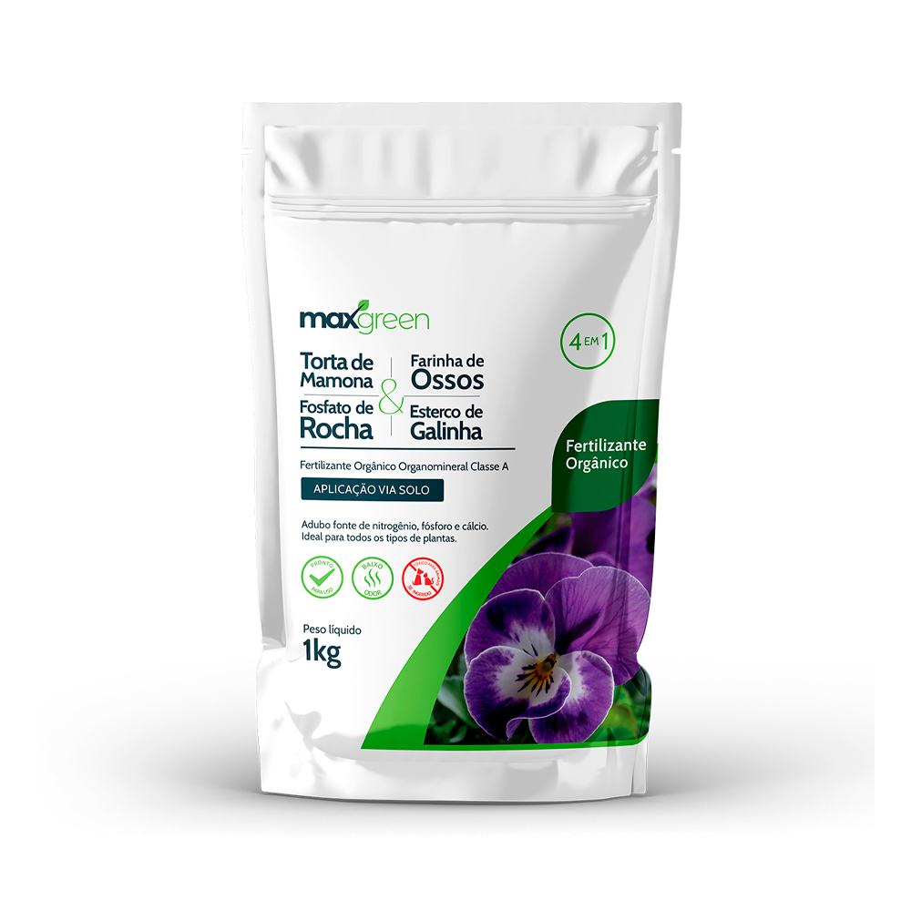 ADUBO ORGÂNICO 4 EM 1 MAXGREEN 1KG