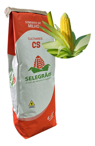 SEMENTE DE MILHO VERDE RESISTENTE A GLIFOSATO E LAGARTAS CS 3363 6000 SEMENTES 1,8KG - SELEGRÃOS
