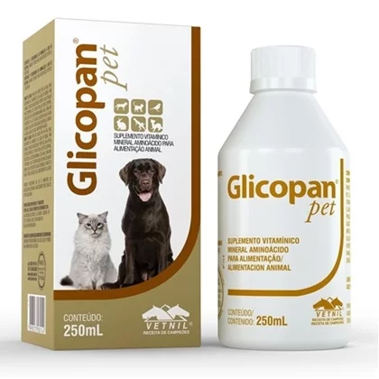 SUPLEMENTO VITAMÍNICO USO ORAL PARA PETS GLICOPAN PET 250ML - VETNIL