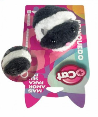 BRINQUEDO PARA GATOS RATO DE PELÚCIA DE CORDA