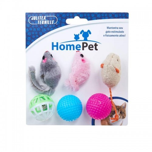 BRINQUEDO PARA GATO KIT GATINHO MALUQUINHO COM 6 UNIDADES