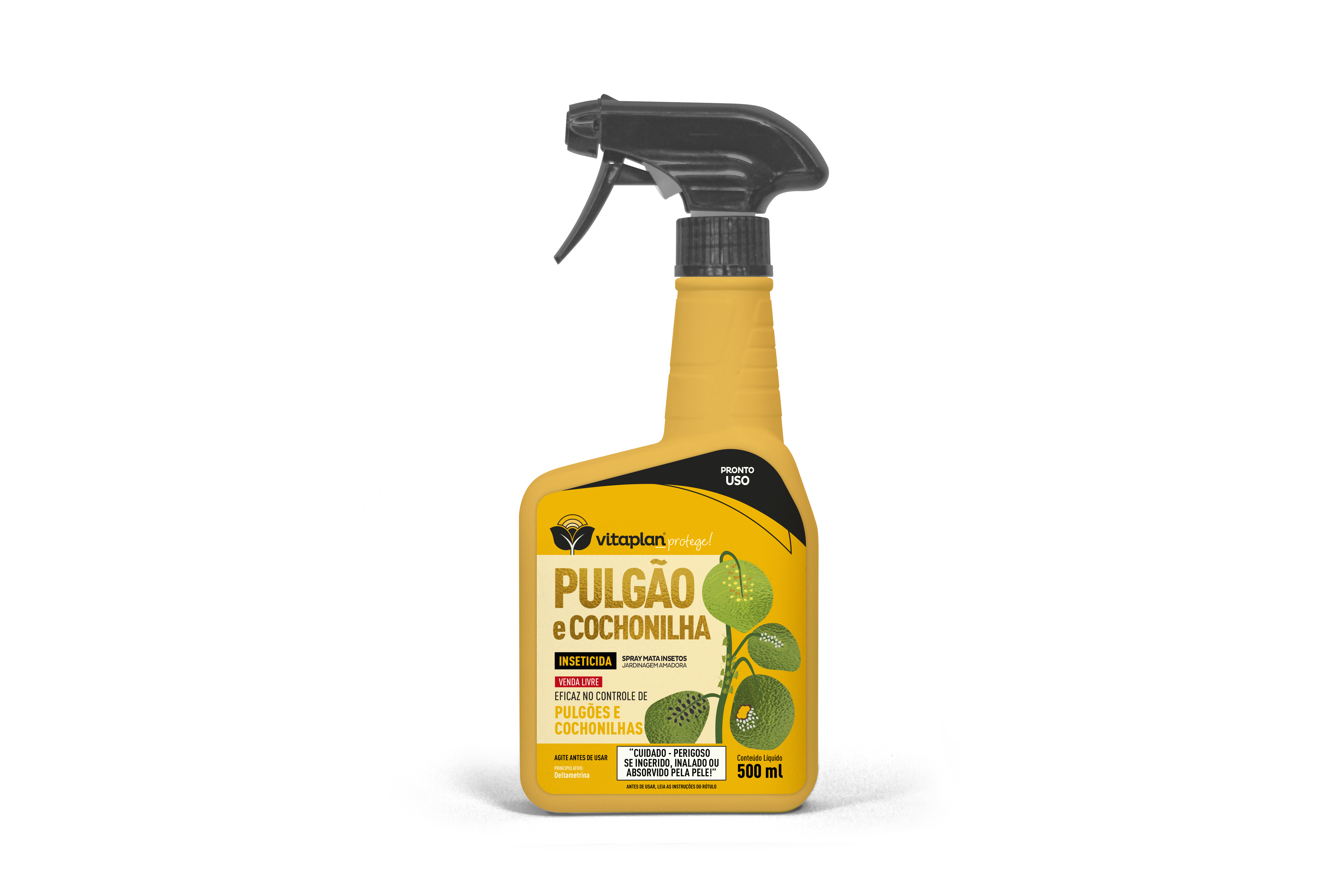 INSETICIDA EM SPRAY PRONTO USO PULGÃO E COCHONILHA 500ML - VITAPLAN