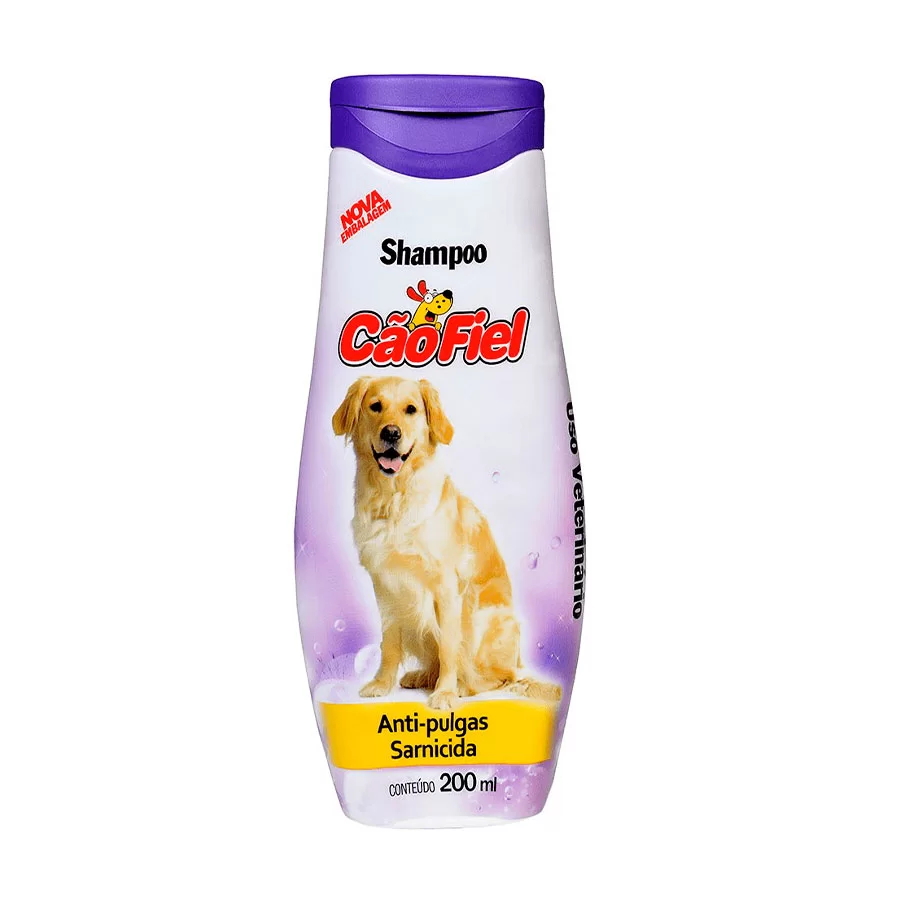 SHAMPOO SARNICIDA E ANTIPULGAS PARA CÃES 200ML - CÃO FIEL