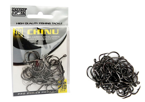 ANZOL CHINU BLACK NICKEL TAMANHO 9 CARTELA COM 30 UNIDADES - MARINE