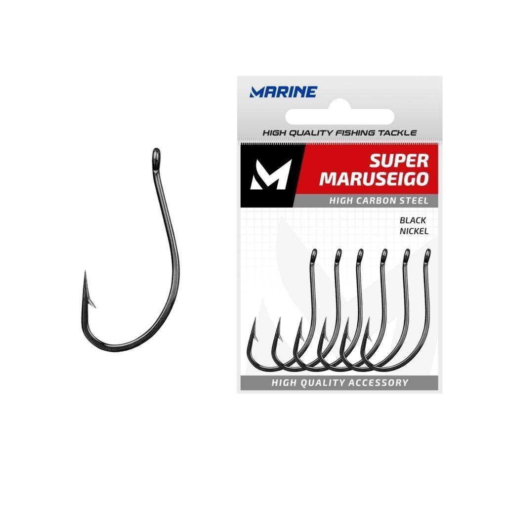 ANZOL SUPER MARUSEIGO BLACK NICKEL TAMANHO 18 COM 50 UNIDADES - MARINE