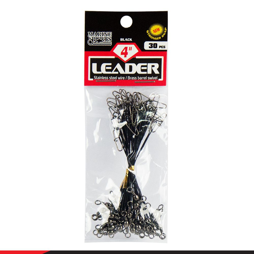 CHICOTE LEADER BLACKNICKEL 20LB 4” 10CM 30 UNIDADES - MARINE