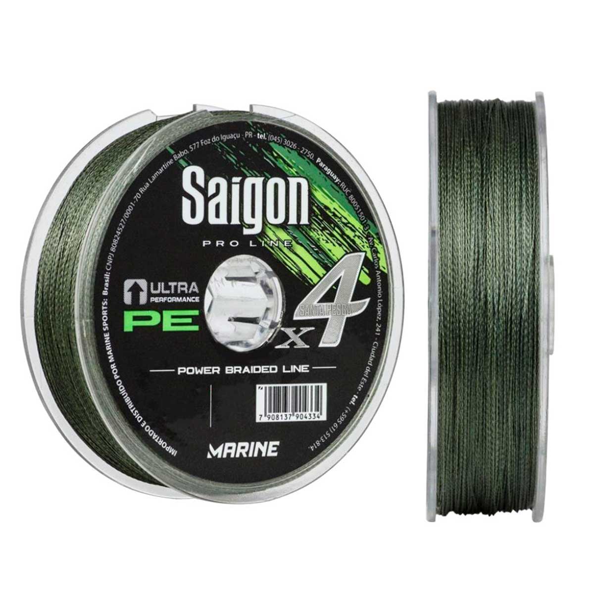 LINHA SAIGON X4 MULT VERDE 30LB 0.24MM