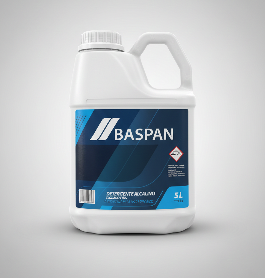 DETERGENTE ALCALINO CLORADO PLUS 5L - BASPAN