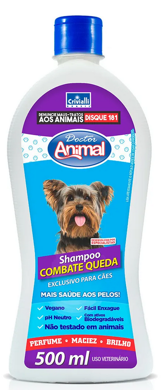 SHAMPOO COMBATE QUEDA EM CÃES 500ML - DOCTOR ANIMAL