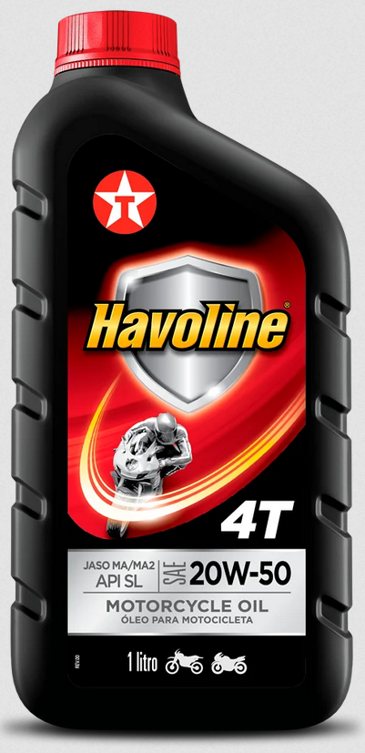 ÓLEO LUBRIFICANTE MINERAL HAVOLINE 4 TEMPOS SAE 20W-50 1L - TEXACO