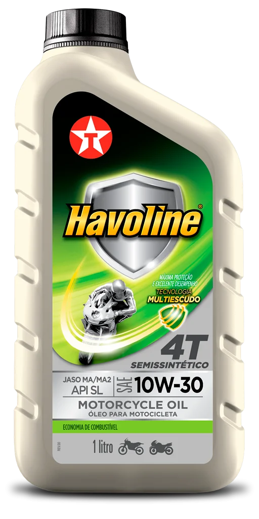 ÓLEO LUBRIFICANTE SEMISSINTÉTICO HAVOLINE 4 TEMPOS SAE 10W-30 1L - TEXACO