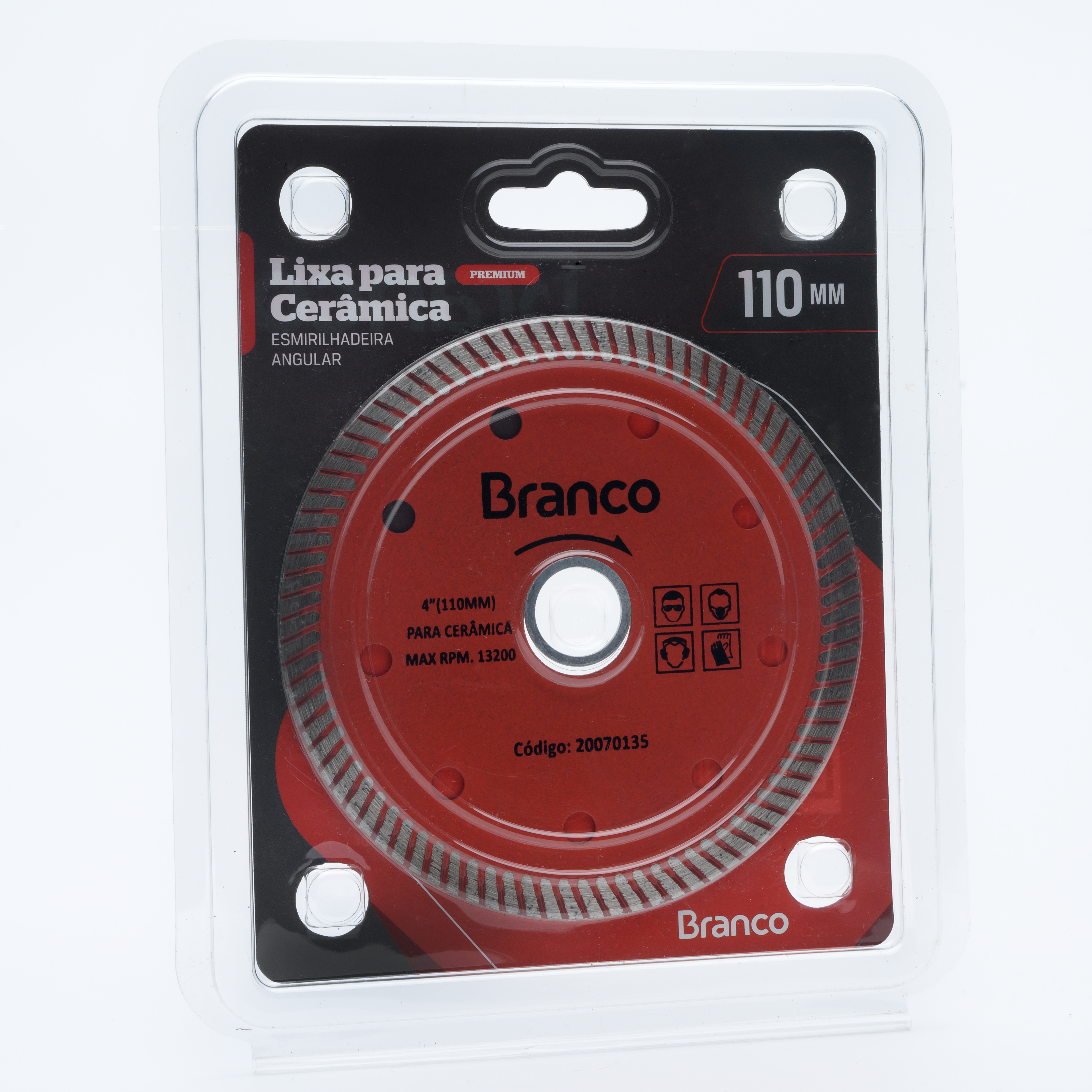 DISCO LIXA PARA PREMIUM PARA CERÂMICA 110MM PARA ESMILHADEIRA ANGULAR - BRANCO