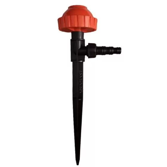 ASPERSOR VULCÃO LARANJA COM HASTE E ADAPTADOR PARA MANGUEIRAS - AGROJET
