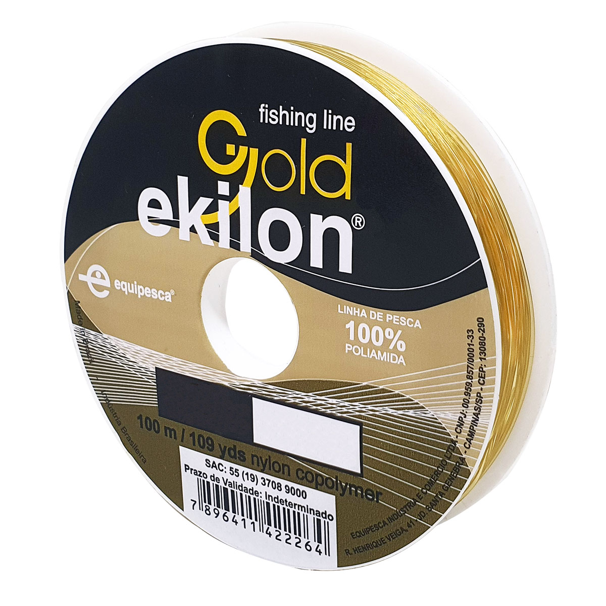 LINHA PARA PESCA DE NYLON MONOFILAMENTO 0,30MM ROLO COM 100M EKILON GOLD - EQUIPESCA
