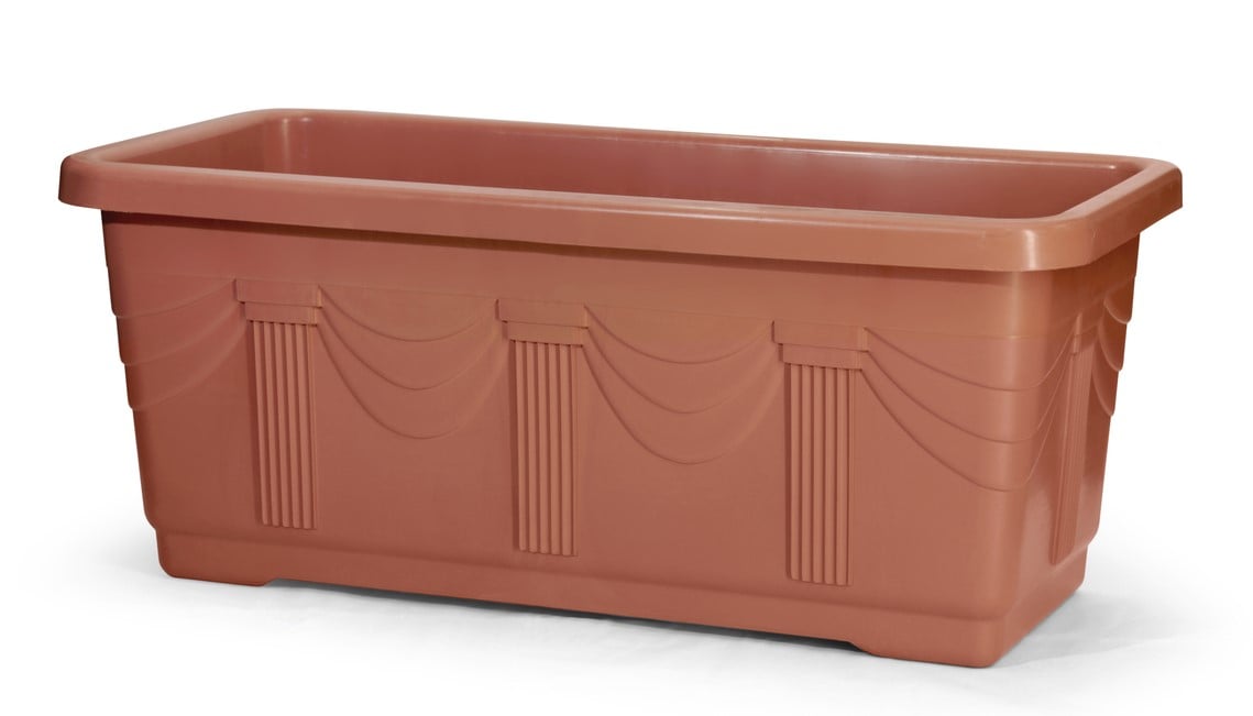 JARDINEIRA PLÁSTICA ROMANA 85CM CERÂMICA