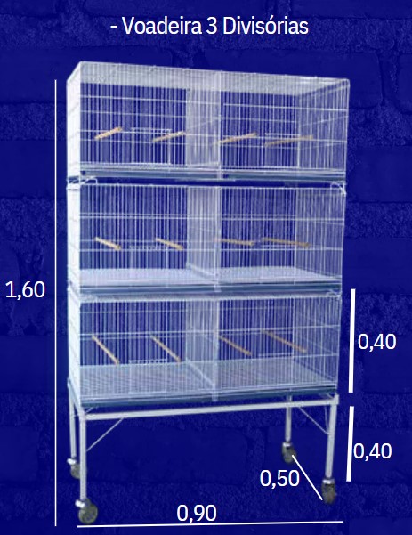 VOADEIRA 3 DIVISÓRIAS MOVÉL - INCAR