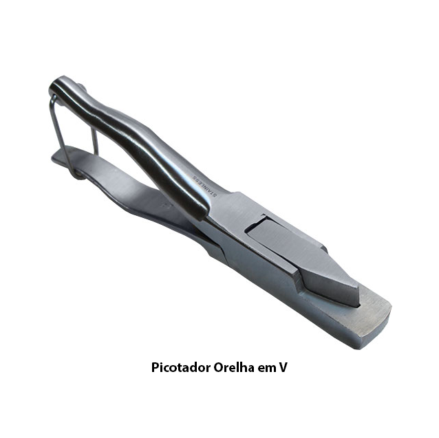 PICOTADOR PARA ORELHA EM ”V” MÉDIO COM MOLA DUPLA TAMANHO 18CM COM CORTE DE 12MM 825-E - HOPPNER