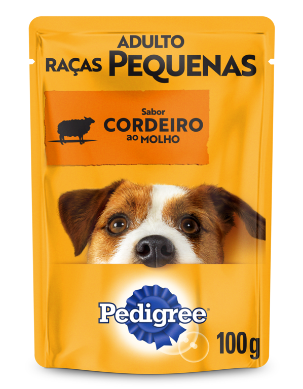 RAÇÃO ÚMIDA PEDIGREE SACHÊ CORDEIRO AO MOLHO PARA CÃES ADULTOS DE RAÇAS PEQUENAS 100G