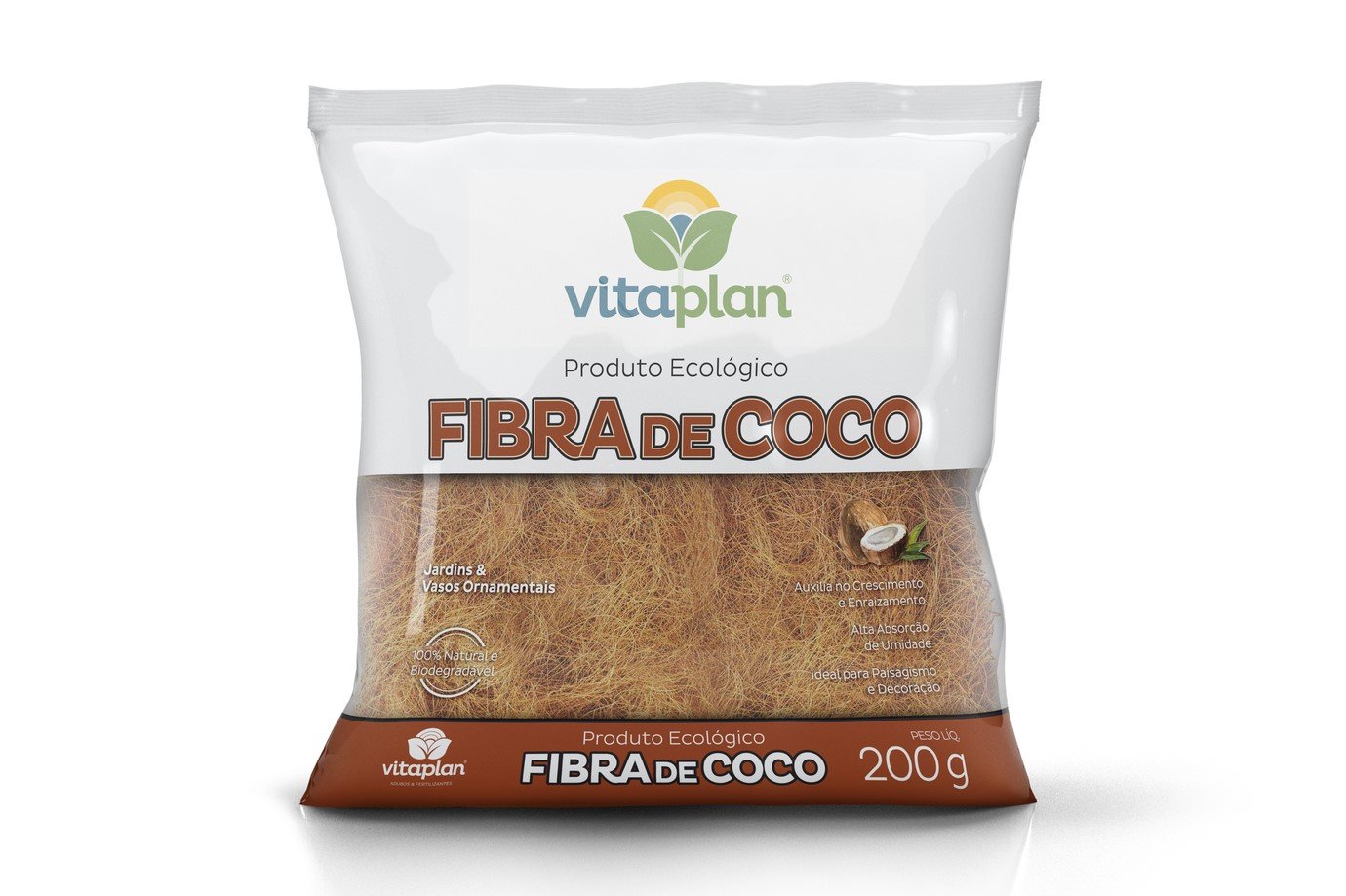 PRODUTO ECOLÓGICO FIBRA DE COCO 200G - VITAPLAN