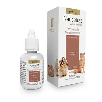 ANTIMÉTICO USO ORAL PARA CÃES E GATOS NAUSETRAT 20ML - UCBVET