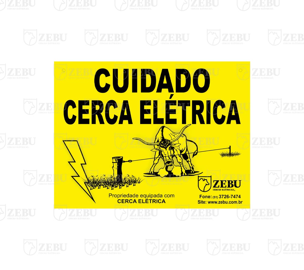 PLACA CUIDADO CERCA ELETRICA