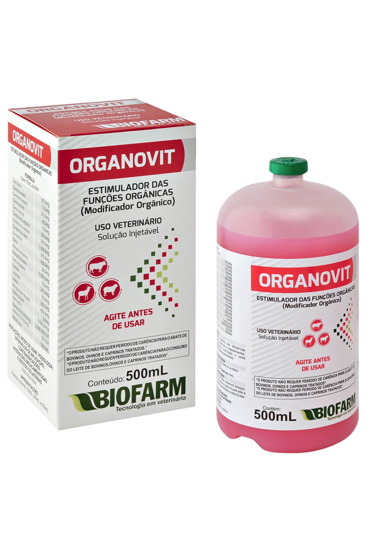 ESTIMULADOR DE FUNÇÕES ORGÂNICAS ORGANOVIT 500ML SOLUÇÃO INJETAVÉL - BIOFARM