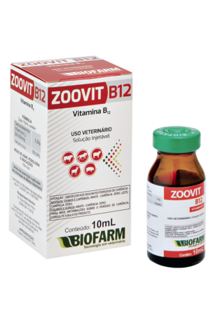 VITAMINA B12 ZOOVIT B12 10ML USO INJETÁVEL - BIOFARM