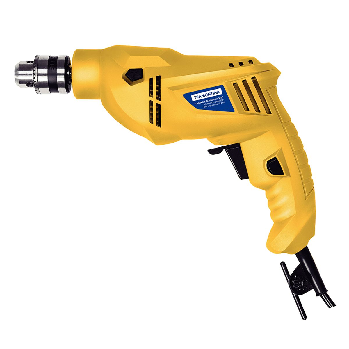 FURADEIRA IMPACTO 3/8 10MM 500W TRAMONTINA COR AMARELO FREQUÊNCIA 50/60HZ - 42362210