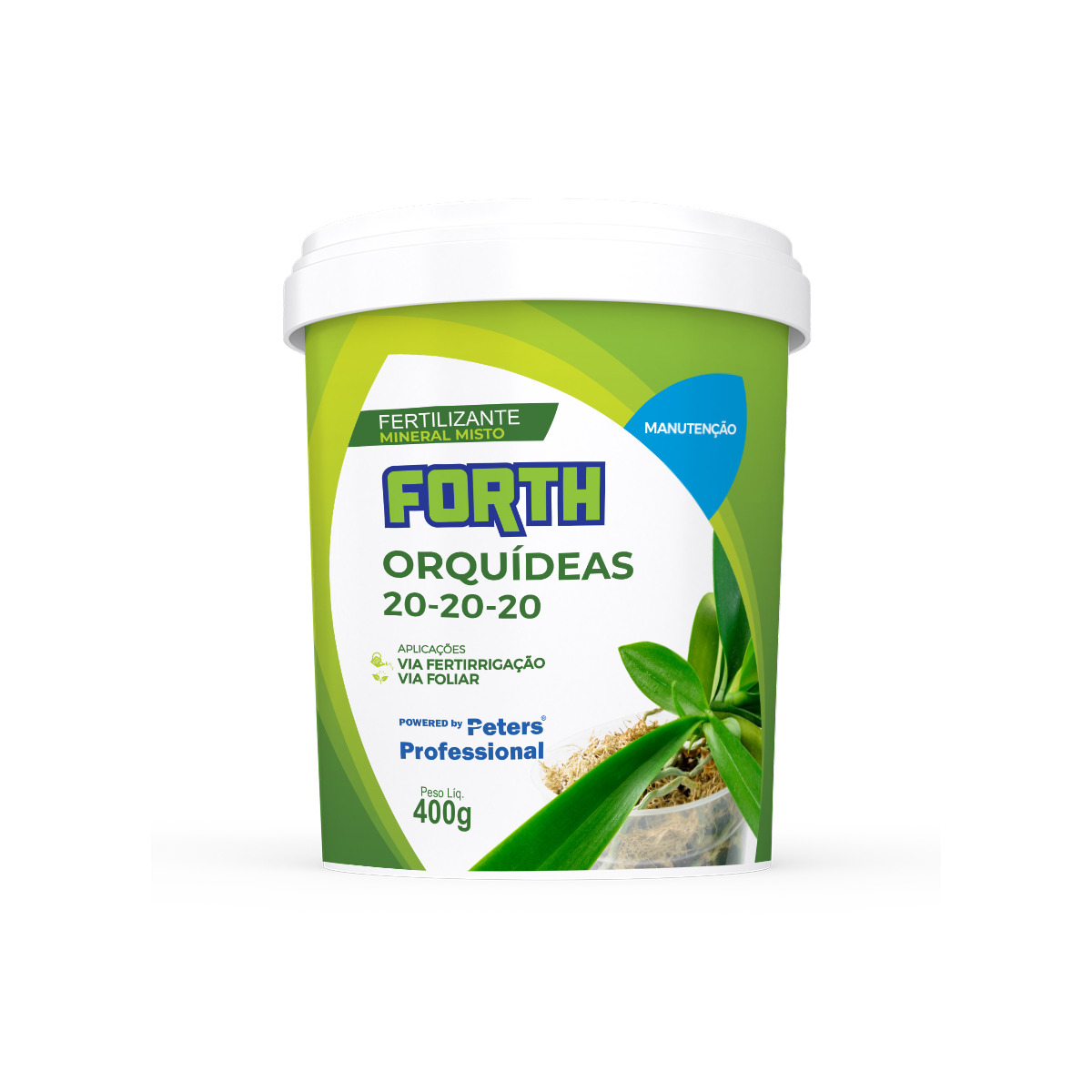 FERTILIZANTE MINERAL MISTO FORTH ORQUÍDEAS MANUTENÇÃO 20.20.20 400G